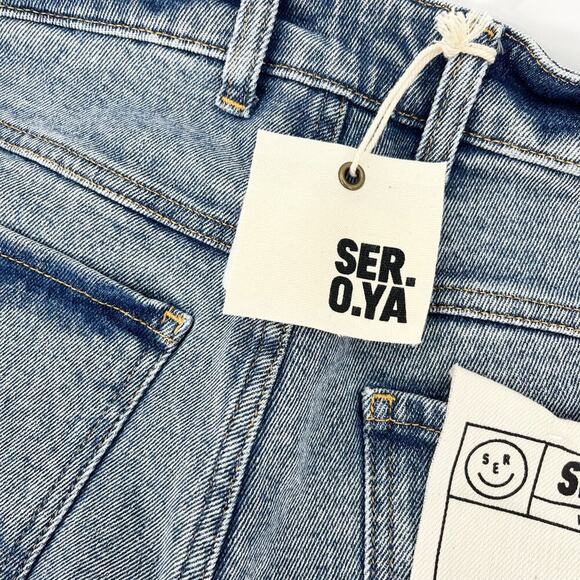 RETROFETE SER.O.YA Diego Tapered Cropped Men’s Jeans Arlo Blue Size 30x27 NEW - Picture 9 of 12